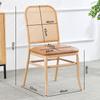 Silla de Comedor de Ratán Nórdico para el Hogar Hierro Vintage Combinación de Mesa y Silla para Restaurante Silla con Respaldo Silla de Bolsa Suave Silla de Comedor de Lujo Ligero Amazon