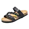 Chinelos Birkenstock de Cortiça de Verão Estilo Casal Outdoor Antiderrapante Sandálias Casuais Masculinas Outdoor Praia Abertos Sem Tiras