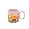 Caneca de Cerâmica Pequena com Flores Frescas Alto Valor Estético Caneca para Casal Escritório de Menina Caneca de Café Criativa Caneca de Café da Manhã