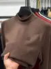 Camiseta Térmica de Forro Polar con Cuello Medio para Hombre Cepillado Otoño e Invierno Espesa Cálida Moda Casual Doble Cara de Forro Polar Manga Larga