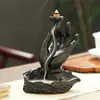 Quemador de incienso de reflujo quemador de incienso creativo para interiores sándalo Zen quemador de incienso de cerámica mano de Buda entrega directa transfronteriza