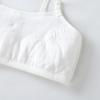 Ropa Interior para Chicas de Secundaria, Sujetador Camisola de Algodón Puro, Sujetador Bandeau Transpirable Anti-Golpes de Cobertura Completa para Chicas de Preparatoria