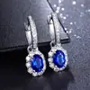 Aretes de moissanita simulación de transmisión en vivo para mujer estilo Ins amor plata de ley S925 circonita seis garras aretes de moissanita aretes