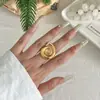 Anillo de Caracola Estilo Marino Transfronterizo Europeo y Americano Personalidad Exagerada Simple Acero Inoxidable Joyería Versátil Anillo para el Dedo Índice