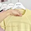 Camiseta Esportiva Lulu Bling Refrescante de Secagem Rápida para Mulheres, Sem Costura Manga Curta para Yoga com Toque Amigo da Pele