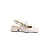Versão em Couro~Novo Estilo Primavera 2026 Sandálias Quadradas de Salto Baixo Abertas Atrás Sapatos Mary Jane para Mulheres Verão