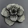 Acessórios de Joias com Strass de Camélia Transfronteiriços Flores Tridimensionais de Sapato de Camada Dupla Acessórios para Roupas Acessórios de Broche para Headwear DIY