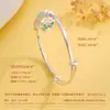 Pulsera de Plata de Ley Envuelta en Mariposa para Mujer Fútbol Plata 9999 Estilo Nacional Pulsera de Campana Esmaltada Pulsera de Gama Alta de Nicho Regalo