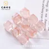 10*10mm Flor de Cola Amarela Transparente Cubo de Açúcar Contas Soltas Miçangas Pulseira DIY Colar Acessórios de Joias Produtos Semi-Acabados Atacado