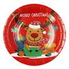 2024 Nuevo tema navideño fiesta vaso de papel plato de papel traje plato de papel desechable vajilla traje de plato de papel navideño