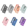 Adecuado para funda de teléfono Samsung Galaxy S26 Ultra, soporte de 360 grados, anticaídas, carcasa dura de PC engrosada, funda de teléfono con acabado mate