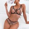 Renda sexy de malha transparente lingerie copo grosso aro de aço macio sutiã transfronteiriço conjunto de sutiã europeu e americano sutiã sexy