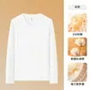 Camiseta Masculina Solona de Manga Longa com Gola V 310g Outono e Inverno Nova Camada Interna Quente Dupla Face Escovada Top Masculino