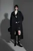 Abrigo de cachemira largo de pelo con solapa grande y cinturón a la cintura para mujer, sensación de alta gama, abrigo de mezcla de lana, nuevo estilo otoño e invierno, moderno y versátil
