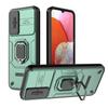 Aplicável a nova capa de celular Samsung A14 com anel de urso lutador Capa protetora Samsung A14 com janela deslizante magnética