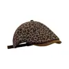 Sombrero Único Nuevo con Estampado de Leopardo para Mujer Versátil Boina Retro Británica Moda Tendencia Y2K Sombrero de Personalidad Adelantado Tendencia