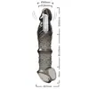 Agradable Yinglong Wolf Tooth Partícula Tachonada Alargado Físicamente Funda de Cristal para Hombres Funda para Pene Productos Eróticos Sexuales para Adultos