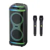 Altavoz Grande Alta Potencia Altavoces Dobles de 10 Pulgadas 100W Audio para Fiestas Altavoz Bluetooth Danza Cuadrada Luz RGB