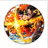 One Piece Rey Lufei Suolong Shanzhi Insignia Redonda de Lata Colgante Espejo Pequeño Portátil Base de Hierro de Plástico