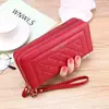 Billetera de Generación Transfronteriza para Mujer, Nuevo Estilo Largo, Bolso de Mano Casual para Teléfono Móvil, Billetera con Doble Cremallera, Portatarjetas de Gran Capacidad
