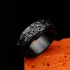 Guerrero de Acero nuevo anillo giratorio de acero inoxidable al por mayor europeo y americano retro Ojo del Diablo anillo de titanio para hombre