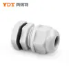 Conector de Nylon con Agujero Plano Poroso Cabezal de Fijación de Cable de Dos Agujeros Cabezal de Prensaestopas M25 Conector Impermeable para Cable de Múltiples Conductores