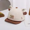 Boné de Brim Macio Fofo para Bebês e Crianças Pequenas, Boné com Aba Macia e Pala, Chapéu com Proteção Solar de Letra para Meninos e Meninas, Boné de Baseball