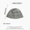 Chapéu de Pescador de Lã Feminino Coreano Dongdaemun Mesmo Estilo Outono e Inverno Estilo Coreano Mostra Rosto Pequeno Quente Chapéu de Balde Tricotado Tendência