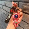 Llavero con forma de oso de relámpago rojo de Internet, colgante para bolso de pareja, llavero de coche, personalidad creativa, bonito regalo pequeño.