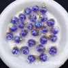 Nova bola de vidro de cristal com furo redondo luminoso para pendurar estrelas de cinco pontas glitter de areia movediça DIY para carro pendurado joias com contas acessórios
