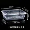 Caixa para Levar Estilo Americano Caixa de Almoço Descartável Retangular 1000ml Plástico Transparente Comercial Espessado Recipiente para Alimentos Caixa de Almoço para Carne Assada