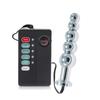 Qiqu choque elétrico plug anal plugue feminino masculino e feminino treinamento SM ferramenta de estimulação de pulso suprimentos para adultos brinquedos para adultos puxar contas