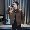 Chamarra de dos piezas falsas con cuello de color block para hombre, top de trabajo moderno, nueva ropa de primavera, ambiente de alta gama, estilo rebelde genial, tendencia, marca, prenda de abrigo