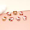 Navidad Hello Kitty DIY Accesorios de Aleación Pendientes Hechos a Mano Accesorios para el Cabello Colgante de Collar Decoración Colgante Gato Kt