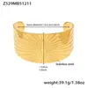 Pulsera Exagerada de Malla Abierta Grande Brillante de Acero Inoxidable Anillo de Brazo de Moda de Lujo Europeo y Americano Joyería Chapada en Oro de 18K