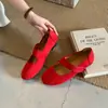 Sapatos Mary Jane Femininos 2026 Verão Velcro Baixo Sapatos Individuais com um Leve Estilo Francês de Luxo