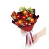 Girassol Transfronteiriço Rosas de Tricô, Flores de Lã Tricotadas à Mão, Tulipas Prontas, Presente de Aniversário para Namorada