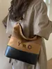 Bolsa Transversal de Outono Nova Transfronteiriça Bolsa Saco de Grande Capacidade Bolsa Tote Portátil com Letras Bolsa de Ombro Casual Bolsa de Viagem