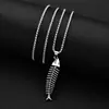 Collar de cadena de acero de titanio todo a juego para hombre, personalidad, marca de moda, accesorios callejeros, colgante de aleación, cadena larga para suéter disco, colgante