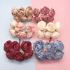 Ramo de Rosas con Borde Quemado Simulado Accesorios de Decoración DIY Cabezas de Flores Regalo de San Valentín Decoración a Juego Flores Artificiales