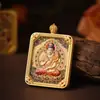 Montaña Wutai Cinco Dioses Thangka de Alta Gama Doce Guardianes del Zodiaco Thangka Tridimensional de Relieve Doble Cara Colgante Nuevo