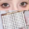 Pestañas Postizas Transfronterizas en Negro y Marrón, Estilo Su Da Ji, Pestañas Graduadas Anguladas Que Agrandan los Ojos, Adecuadas para Párpados Únicos y Ojos Hinchados, Volumen Grande