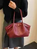 Yue Zi Gran Capacidad para Mujer de Gama Alta Versátil para Viajar Textura Tejida Bolso de Hombro Único para Dama Bolso de Axila Bolso Tote Retro