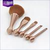 Oferta especial 5 brochas de maquillaje doradas tipo paleta de caramelo, juego de brochas transparentes para base, cubo para brochas, herramientas portátiles de belleza y maquillaje