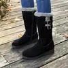 Botas de Algodão Espessas com Forro de Lã Versáteis, Tamanho Grande, Moda Casual Outono/Inverno 2026, Estilo Europeu e Americano para Comércio Transfronteiriço
