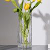 Jarrón Estilo Ins Popular Extremadamente Jarrón Glaciar Congelado Vidrio Transparente Arreglo Floral Flores Rosas Decoración de Mesa de Sala de Estar