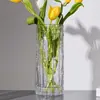 Vaso de Flor de Rede Estilo Ins, Vaso Vermelho Congelamento Extremo, Vidro de Geleira, Arranjo de Flores Transparente, Rosas, Flores Frescas, Decoração de Mesa de Jantar da Sala de Estar