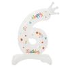 Globo digital de película de aluminio de corona blanca de 32 pulgadas de pie al por mayor decoración para fiesta de cumpleaños infantil accesorios para fotos