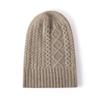 Gorro de cachemira para mujer trenzado 35 cachemir otoño e invierno Nuevo engrosado orejeras de punto de lana gorro cálido entrega en vivo