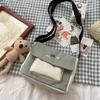 Bolso pequeño para mujer, novedad de 2021, moderno bolso bandolera de un solo hombro estilo coreano, bolso de lona estilo Harajuku ulzzang para estudiantes.
